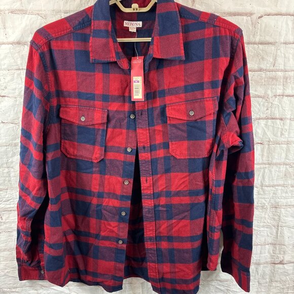 NWT GAP Merona Men's XL Plaid Button-front Fall Long Sleeve Shirt Lot - Picture 1 of 13